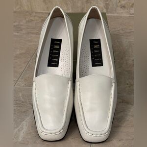 AMALFI Italian Leather Loafers, Size 8